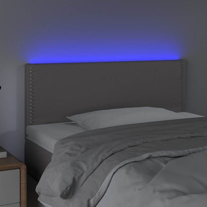 Testiera Grigio a LED 100x5x78/88 cm in Similpelle