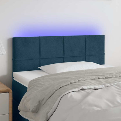 Testiera a LED Blu scuro 90x5x78/88 cm in Tessuto | homemem39