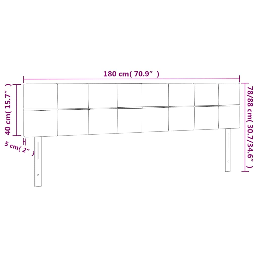 Testiera a LED Blu Scuro 180x5x78/88 cm in Velluto | homemem39