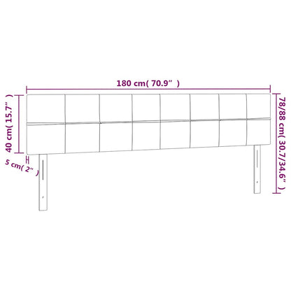 Testiera a LED Blu Scuro 180x5x78/88 cm in Velluto | homemem39