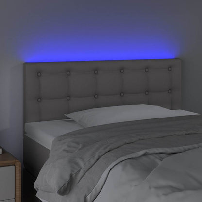 Testiera Grigio a LED 90x5x78/88 cm in Similpelle