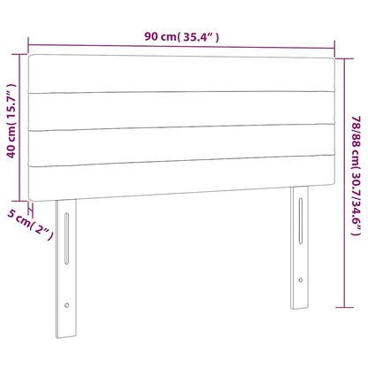 Testiera a LED Blu scuro 90x5x78/88 cm in Tessuto | homemem39