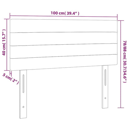Testiera a LED Blu Scuro 100x5x78/88 cm in Velluto | homemem39