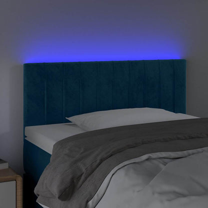 Testiera a LED Blu scuro 90x5x78/88 cm in Tessuto
