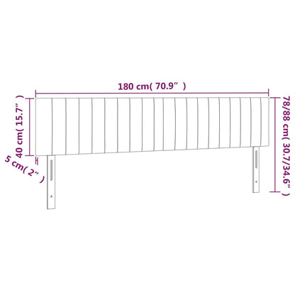 Testiera a LED Blu Scuro 180x5x78/88 cm in Velluto - homemem39