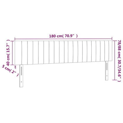 Testiera a LED Blu Scuro 180x5x78/88 cm in Velluto | homemem39