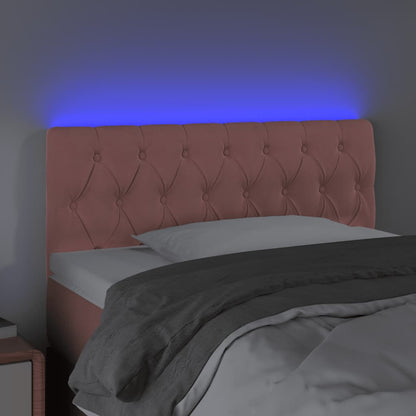 Testiera a LED Rosa 100x7x78/88 cm in Velluto | homemem39
