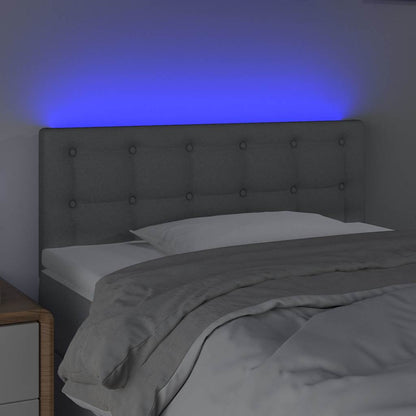 Testiera Grigio Chiaro a LED 80x5x78/88 cm in Tessuto