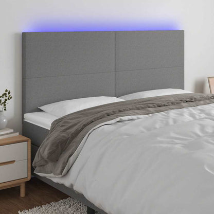 Testiera a LED GrigioScuro /128cm inTessuto