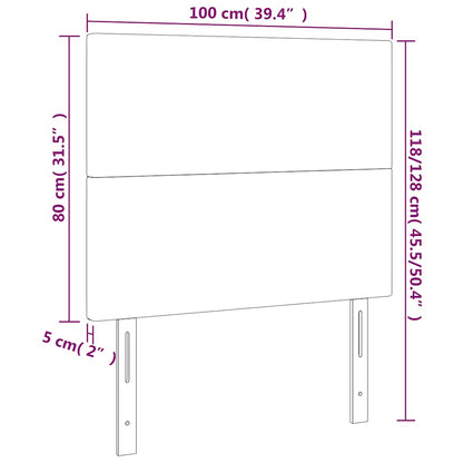 Testiera a LED Blu Scuro 100x5x118/128 cm in Velluto | homemem39