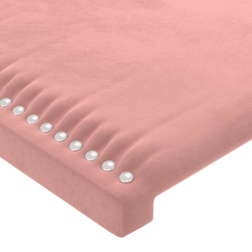 Testiera a LED rosa 200x5x118/128 cm in Velluto | homemem39
