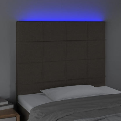 Testiera a LED Tortora 80x5x118/128 cm in Tessuto | homemem39