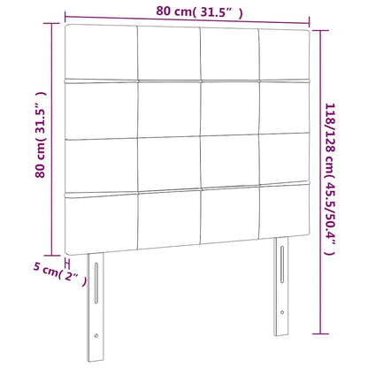 Testiera a LED Blu scuro 80x5x118/128 cm in Velluto | homemem39
