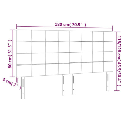 Testiera a LED Verde Scuro 180x5x118/128cm in Velluto | homemem39