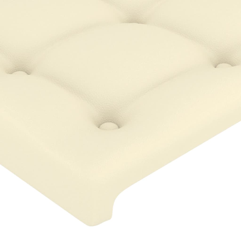 Testiera a LED Crema 100x5x118/128 cm in Similpelle | homemem39