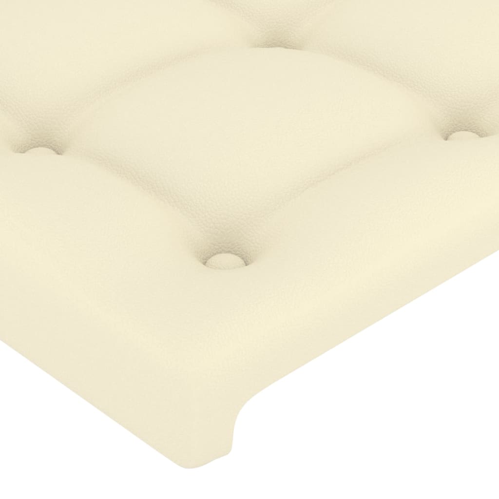 Testiera a LED Crema 200x5x118/128 cm in Similpelle | homemem39