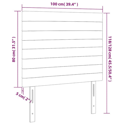 Testiera a LED Blu Scuro 100x5x118/128 cm in Velluto | homemem39