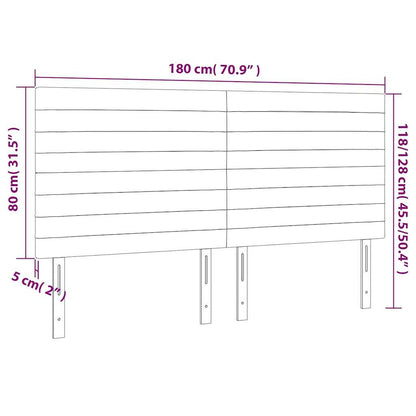 Testiera a LED Blu Scuro 180x5x118/128 cm in Velluto | homemem39