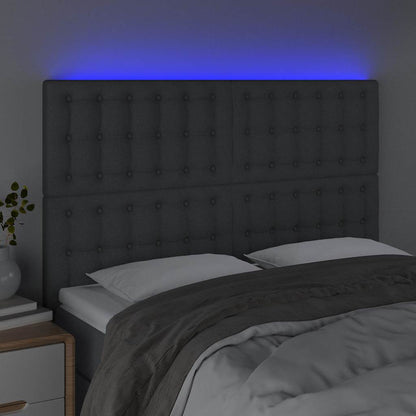 Testiera a LED GrigioScuro /128cm inTessuto