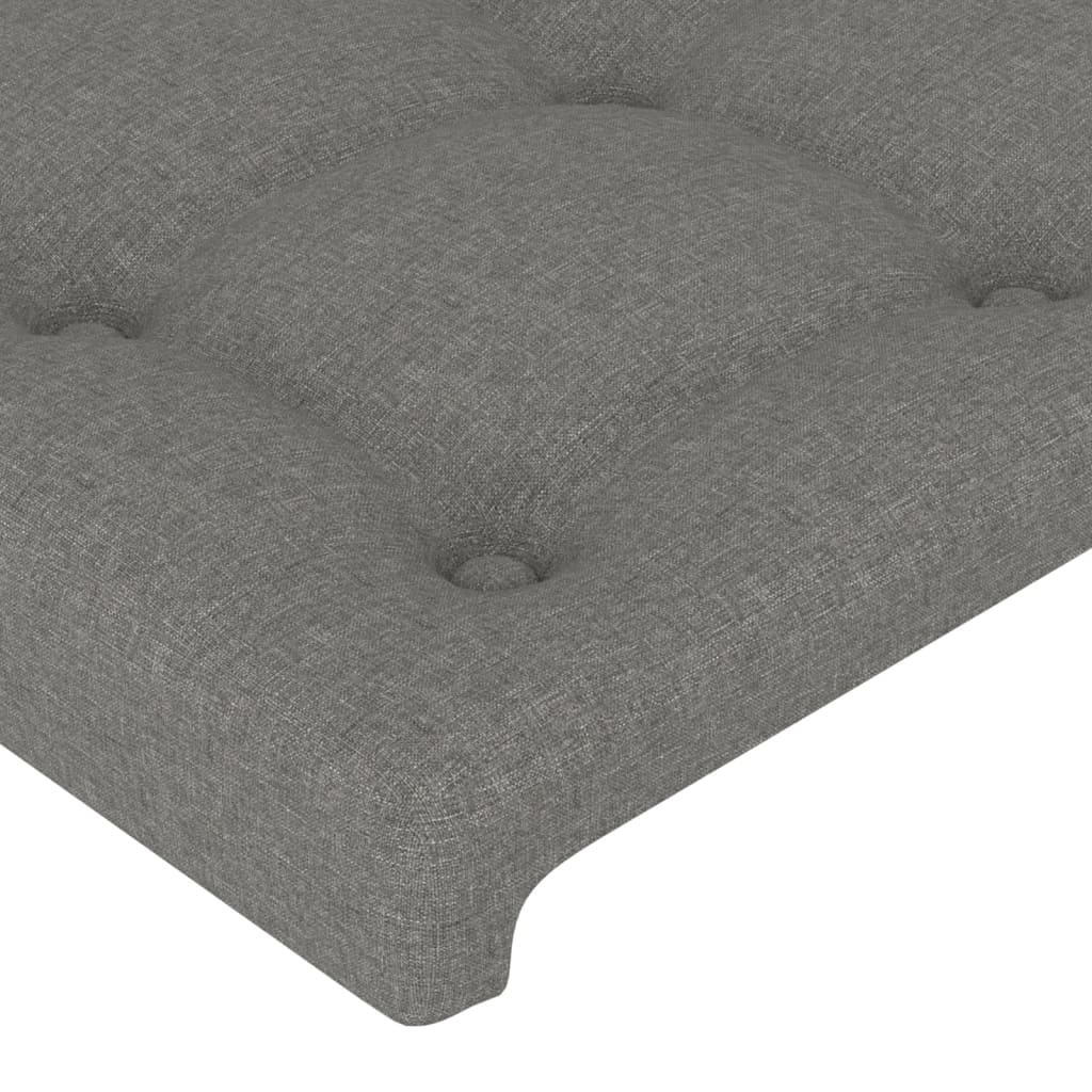 Testiera a LED GrigioScuro 160x5x118/128cm inTessuto - homemem39