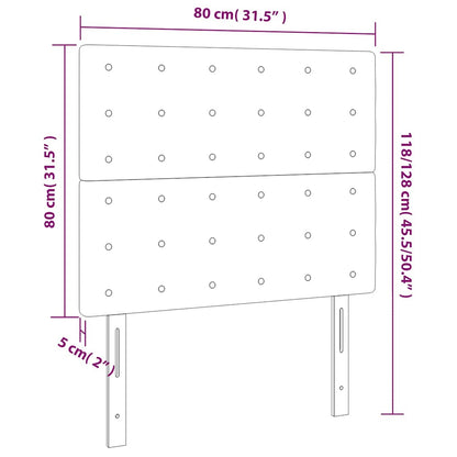 Testiera a LED Blu scuro 80x5x118/128 cm in Velluto | homemem39
