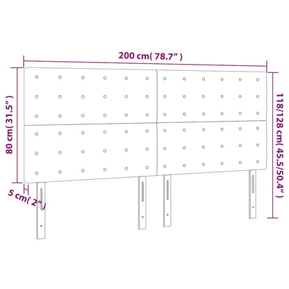 Testiera a LED Verde Scuro 200x5x118/128 cm in Velluto | homemem39