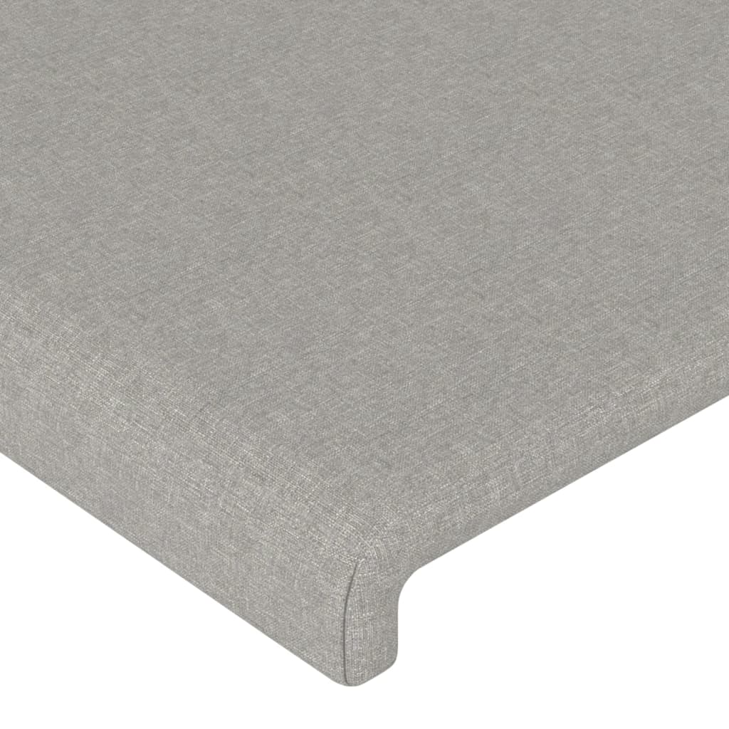 Testiera Grigio Chiaro a LED 103x16x78/88 cm in Tessuto - homemem39