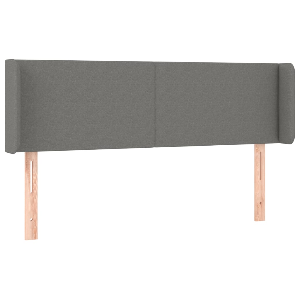 Testiera a LED Grigio Scuro 147x16x78/88 cm in Tessuto - homemem39