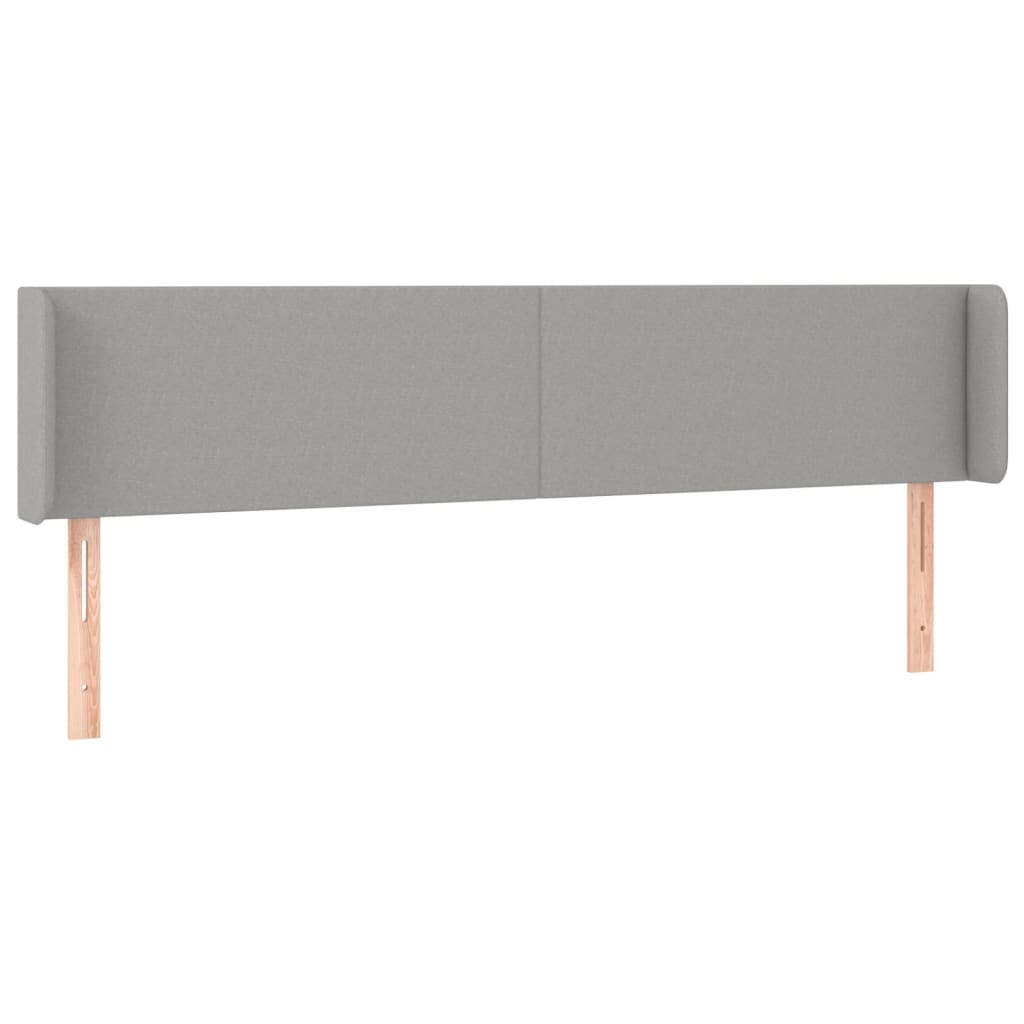 Testiera a LED Grigio Chiaro 183x16x78/88 cm in Tessuto - homemem39