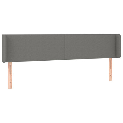 Testiera a LED Grigio Scuro 203x16x78/88 cm in Tessuto - homemem39