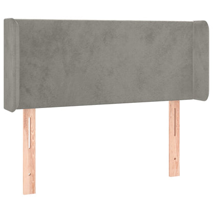 Testiera Grigio Chiaro a LED 93x16x78/88 cm in Velluto - homemem39