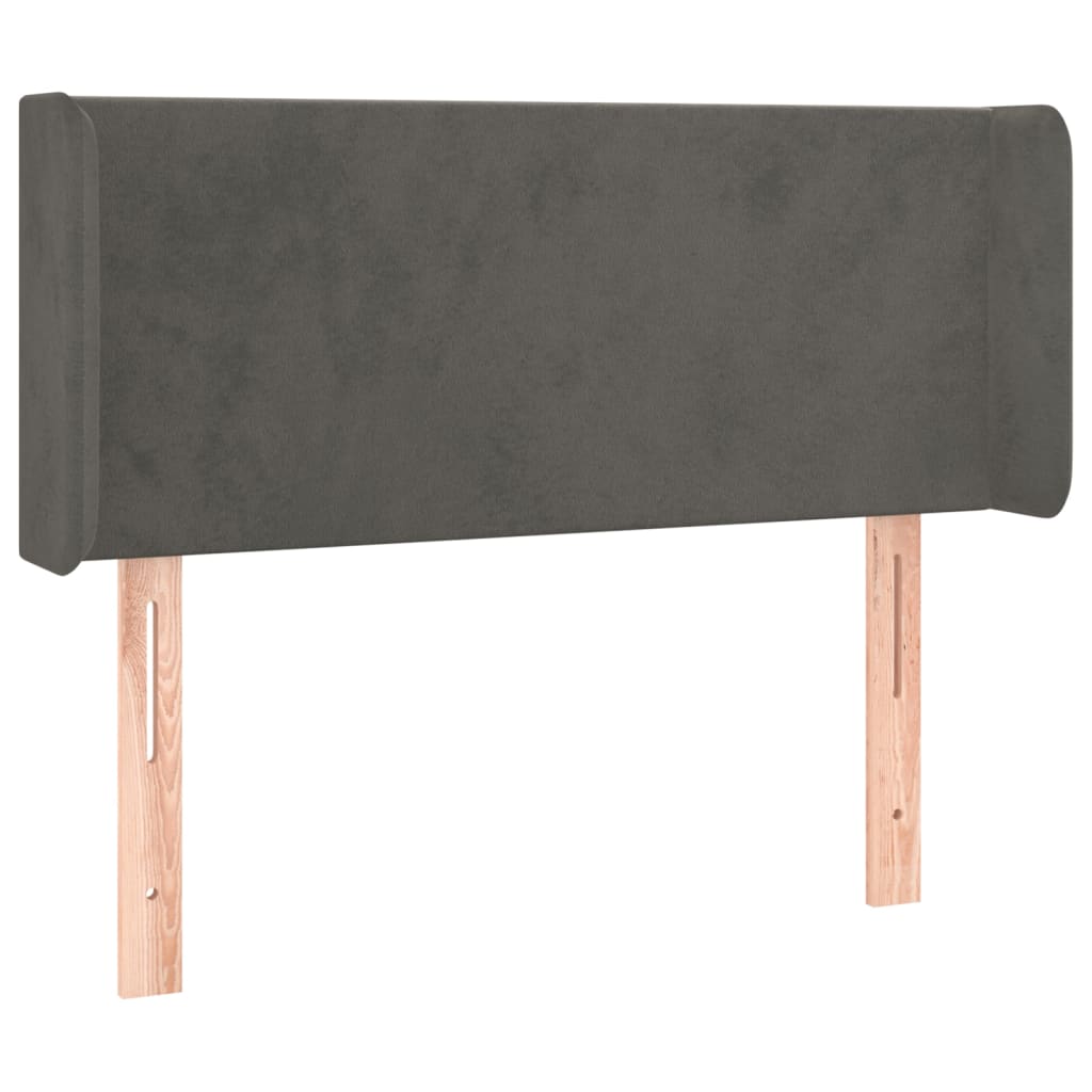 Testiera a LED Grigio Scuro 93x16x78/88 cm in Velluto - homemem39