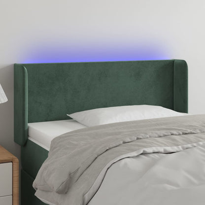 Testiera a LED Verde scuro 93x16x78/88 cm in Velluto - homemem39