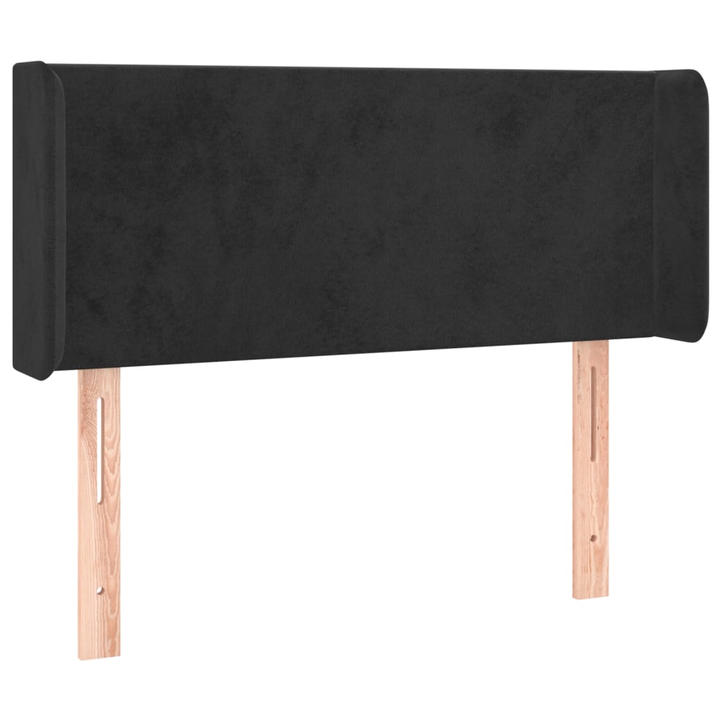 Testiera a LED Nera 103x16x78/88 cm in Velluto - homemem39