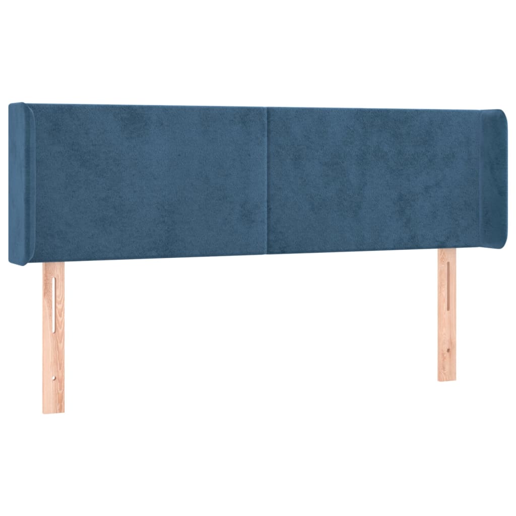 Testiera a LED Blu Scuro 147x16x78/88 cm in Velluto - homemem39