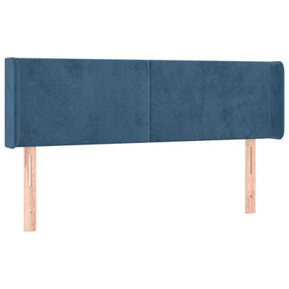 Testiera a LED Blu Scuro 147x16x78/88 cm in Velluto - homemem39