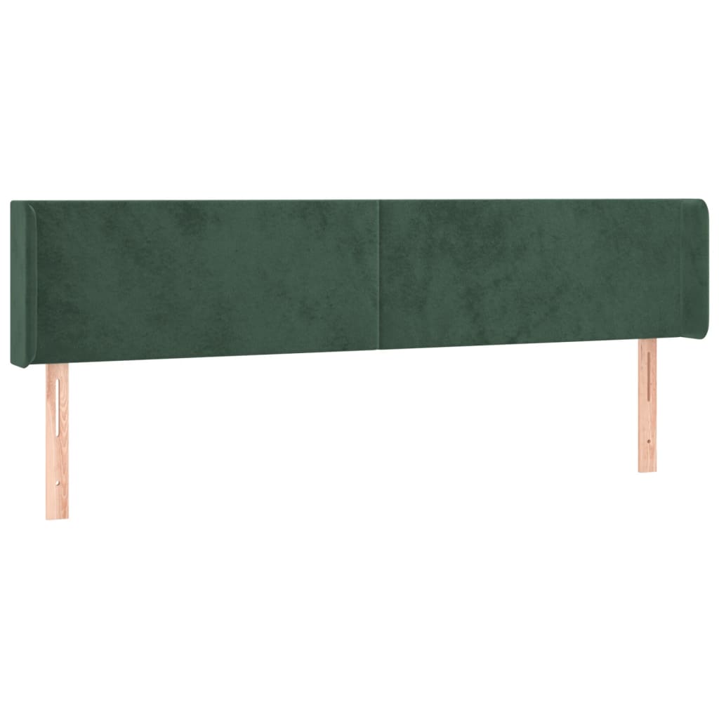 Testiera a LED Verde Scuro 163x16x78/88 cm in Velluto - homemem39