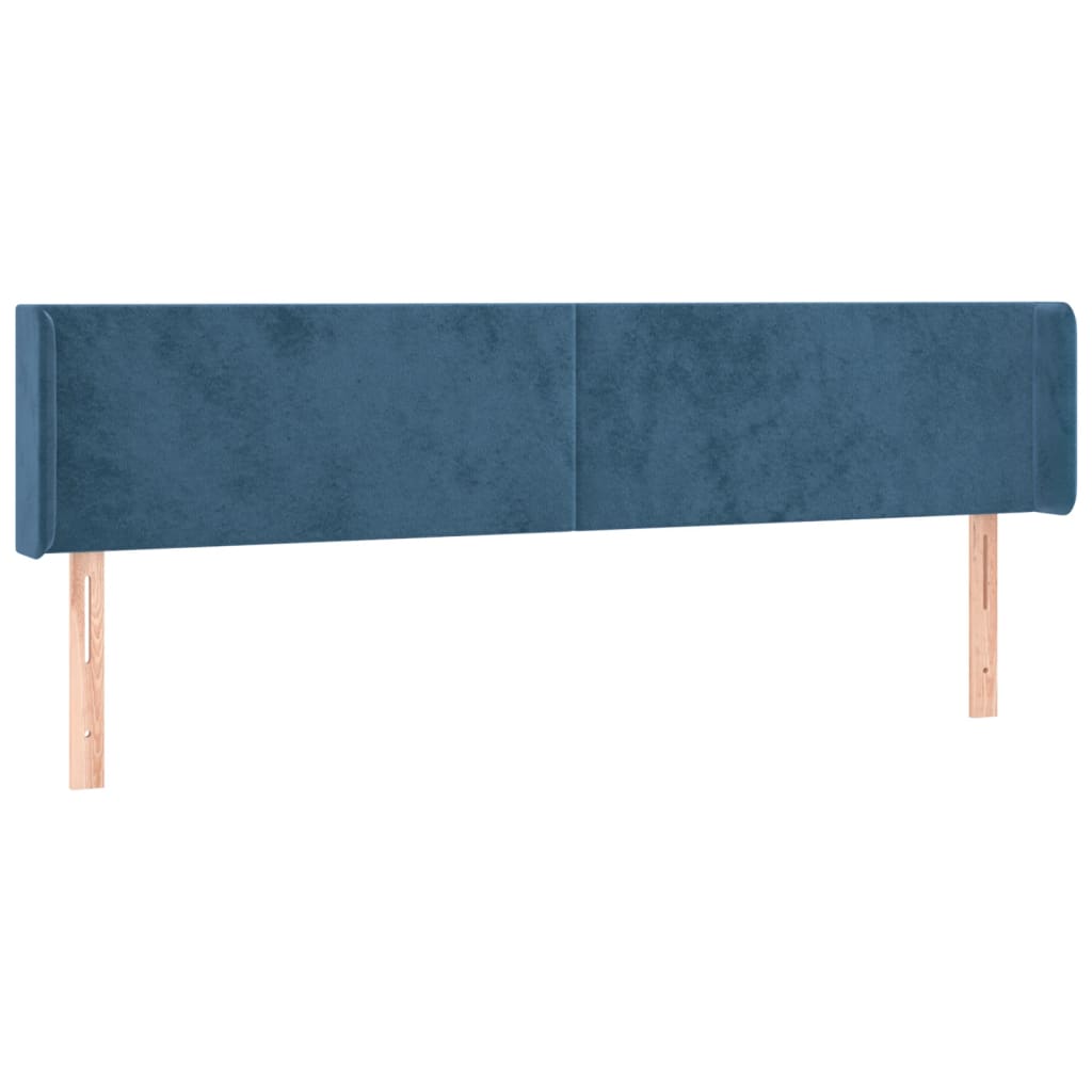 Testiera a LED Blu Scuro 163x16x78/88 cm in Velluto - homemem39