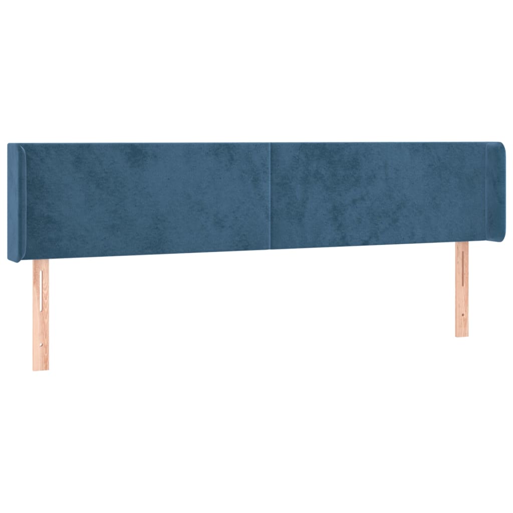 Testiera a LED Blu Scuro 183x16x78/88 cm in Velluto - homemem39