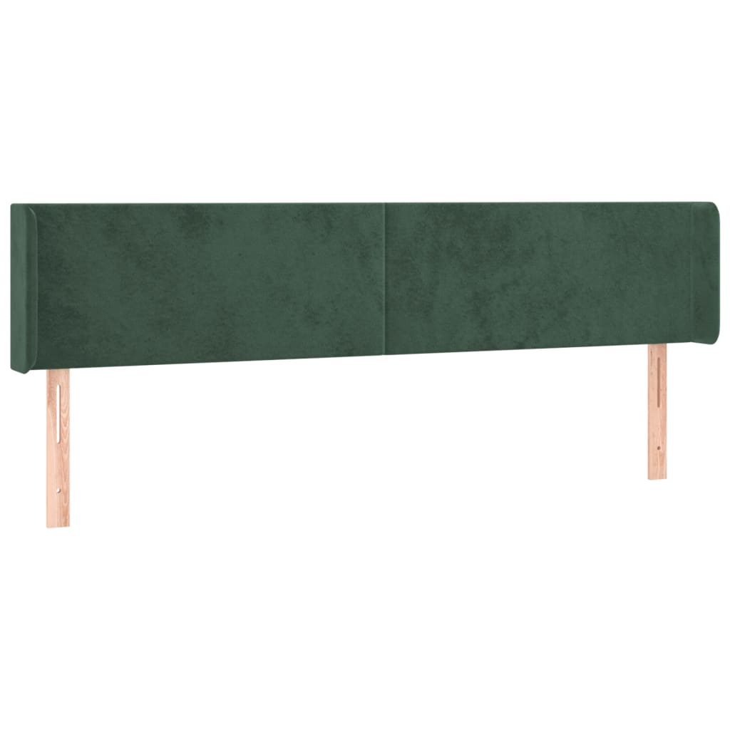 Testiera a LED Verde Scuro 203x16x78/88 cm in Velluto - homemem39