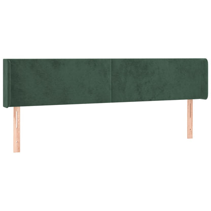 Testiera a LED Verde Scuro 203x16x78/88 cm in Velluto - homemem39