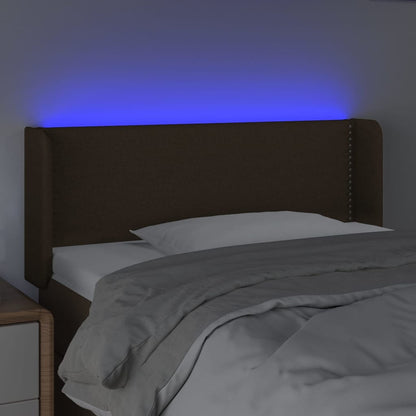 Testiera a LED Marrone Scuro 83x16x78/88 cm in Tessuto - homemem39