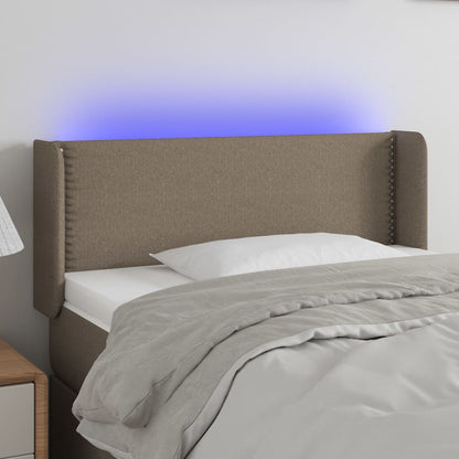 Testiera a LED Tortora 93x16x78/88 cm in Tessuto - homemem39