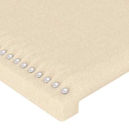 Testiera a LED Crema 147x16x78/88 cm in Tessuto - homemem39