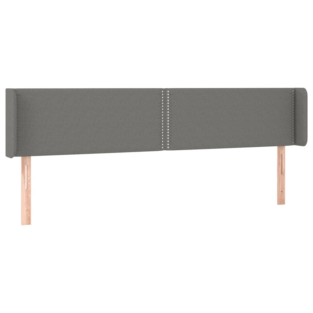 Testiera a LED Grigio Scuro 163x16x78/88 cm in Tessuto - homemem39