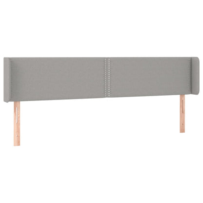 Testiera a LED Grigio Chiaro 183x16x78/88 cm in Tessuto - homemem39