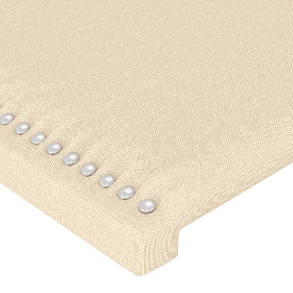 Testiera a LED Crema 183x16x78/88 cm in Tessuto - homemem39