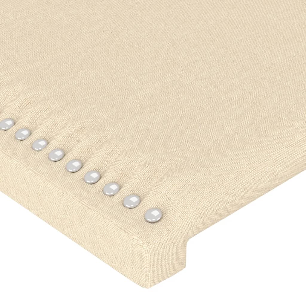Testiera a LED Crema 203x16x78/88 cm in Tessuto - homemem39