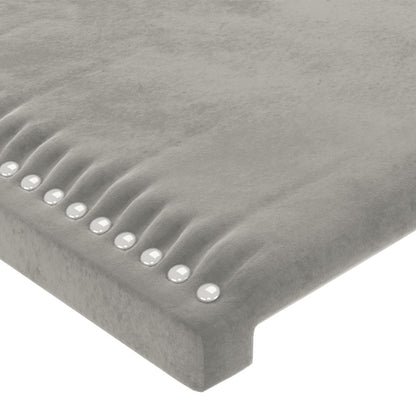 Testiera a LED Grigio Chiaro 83x16x78/88 cm in Velluto - homemem39