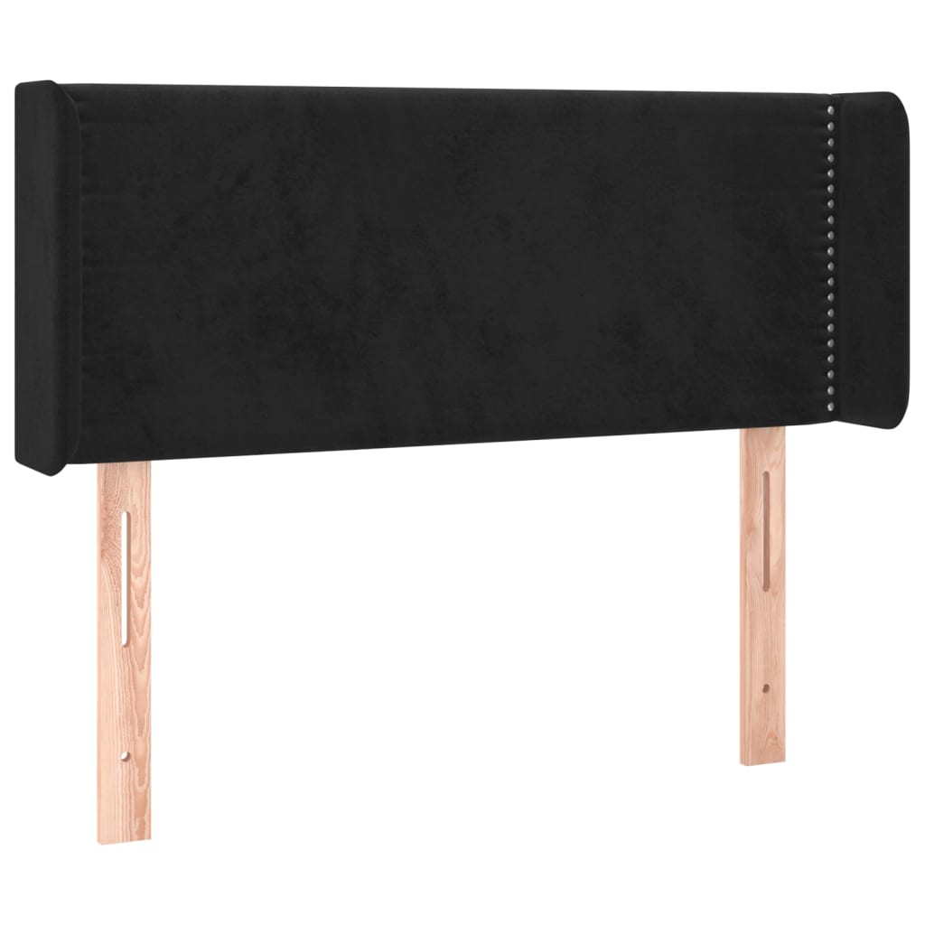 Testiera a LED Nera 83x16x78/88 cm in Velluto - homemem39